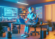 AI powered robots work living
